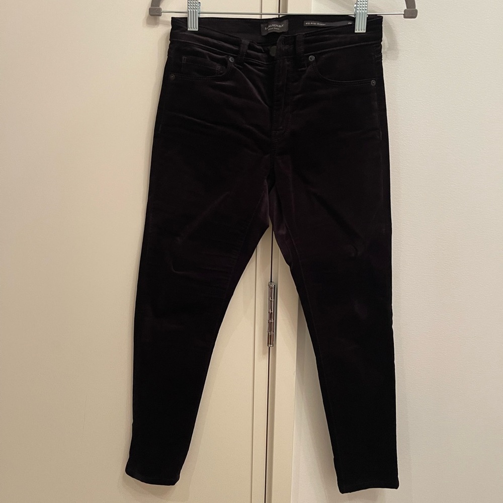 Banana Republic Mid Rise Skinny Velvet Pant 25P